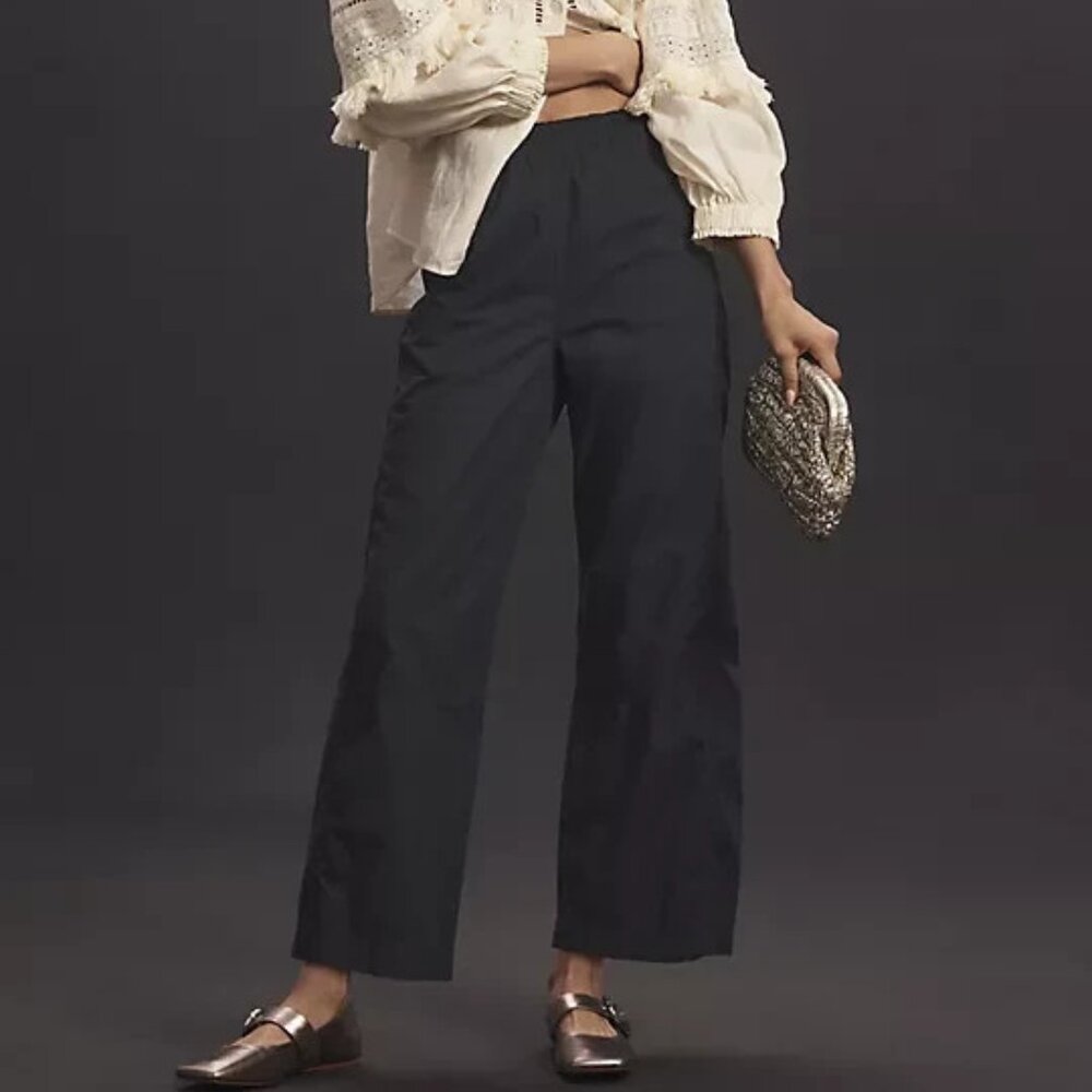 Anthropologie Pilcro The Izzie Relaxed Pull-On Barrel Pants Poplin S Small